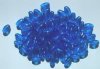 100 9x6mm Acrylic Transparent Sapphire Ovals